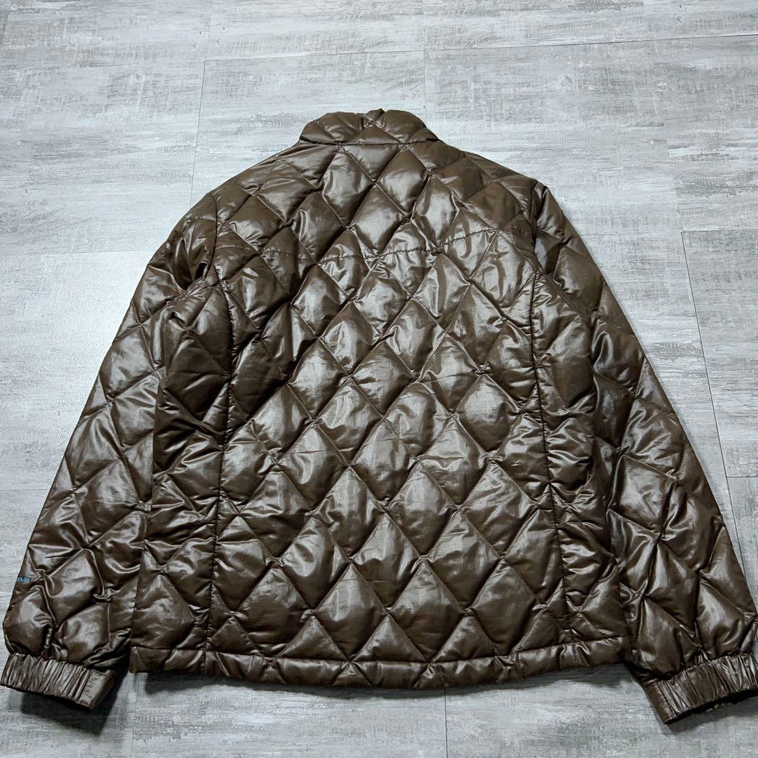 Y2K Columbia ダウンジャケット 光沢 キルティング 短丈 茶 M