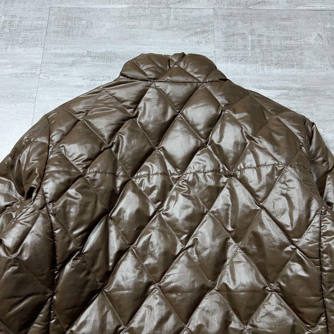 Y2K Columbia ダウンジャケット 光沢 キルティング 短丈 茶 M