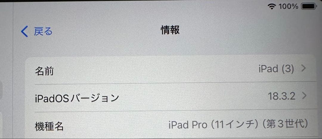 【美品】iPad Pro 11インチ (第3世代) 512GB Wi-Fi