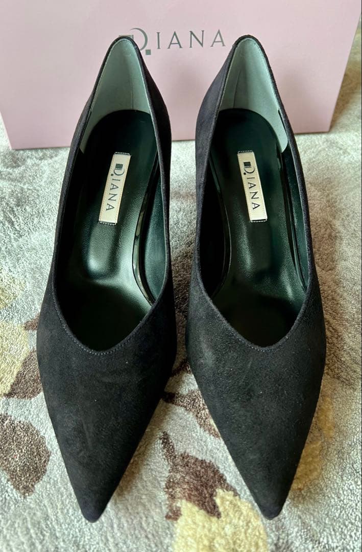 新品未使用Dianaダイアナ　スエード　ブラック　パンプス　24cm