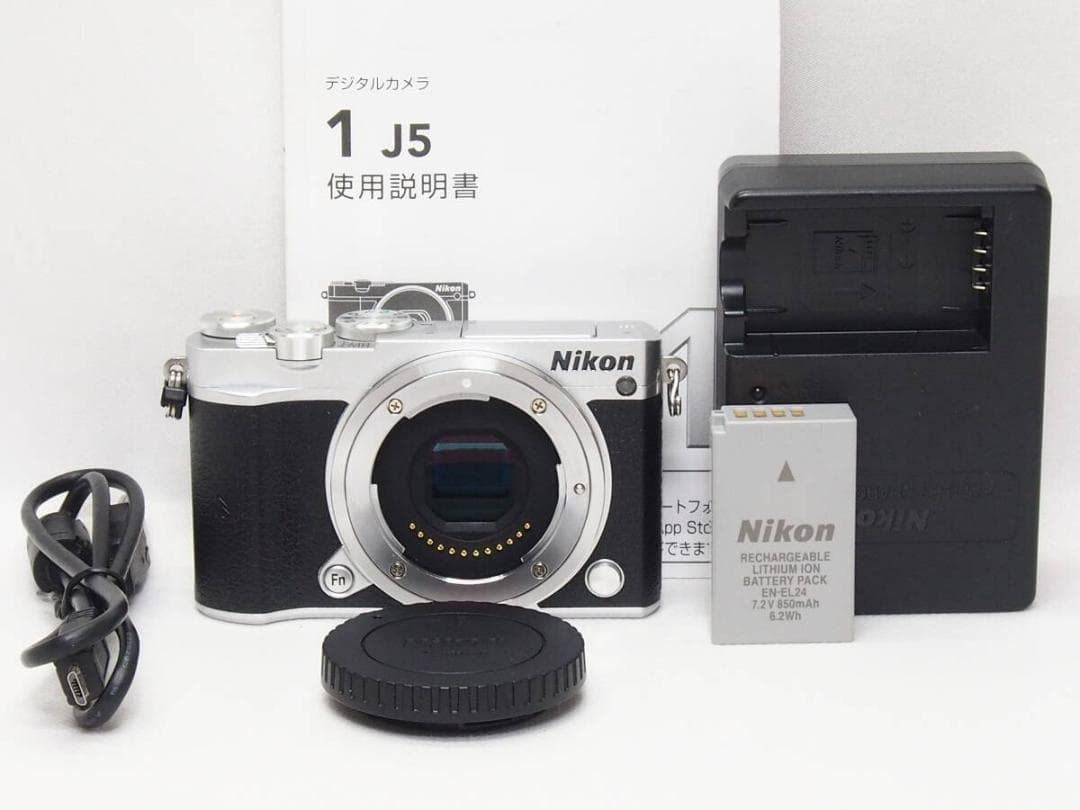 ■美品■ Nikon 1 J5 ボディ シルバー 《 動作光学良好 》
