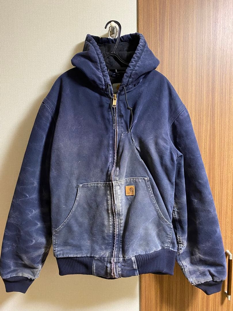 カーハート　ダックパーカー　ダックジャケット　紺色