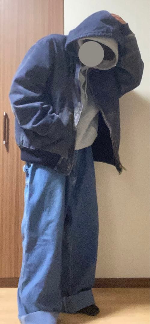 カーハート　ダックパーカー　ダックジャケット　紺色