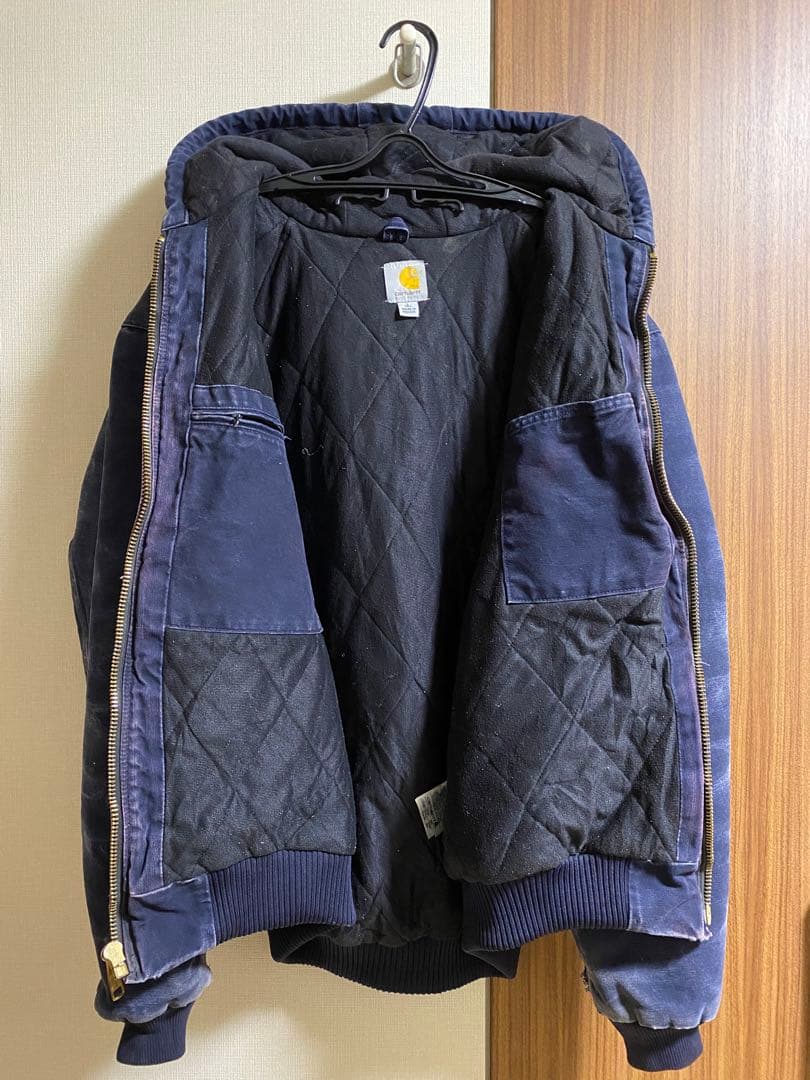 カーハート　ダックパーカー　ダックジャケット　紺色