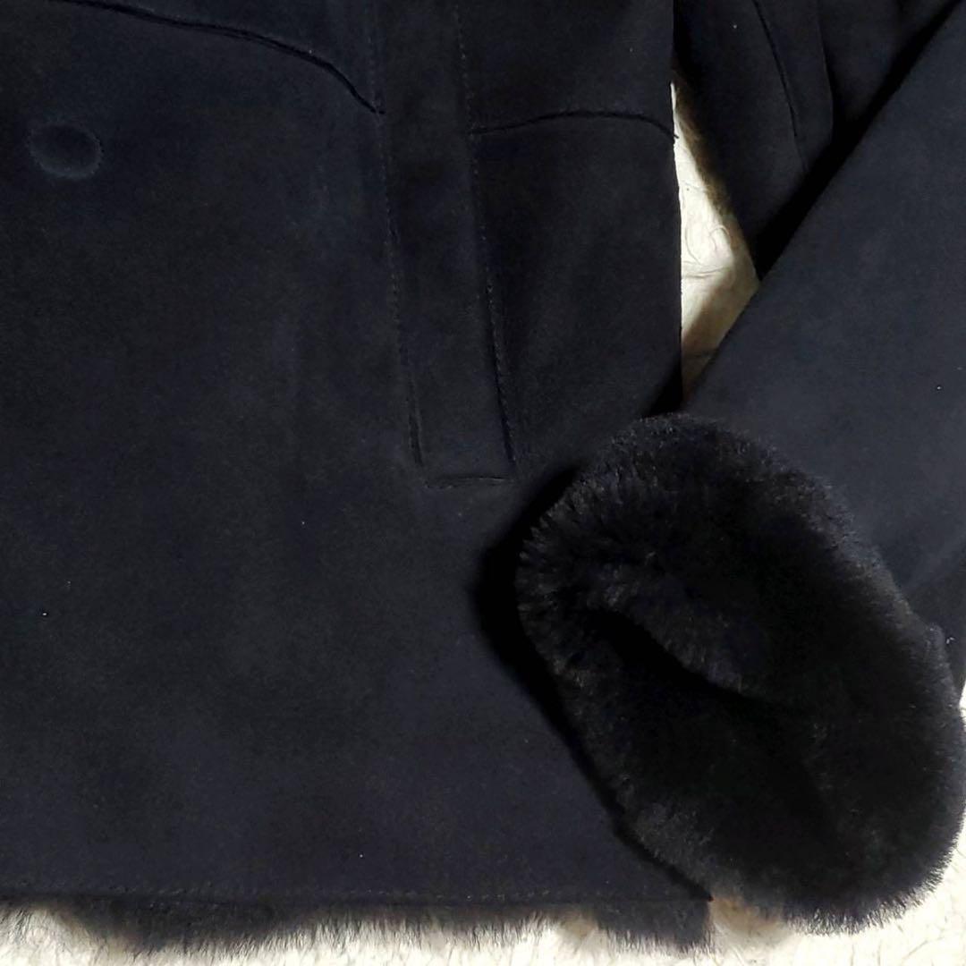 エンポリオアルマーニ ムートン ラムレザー 羊革ジャケット 46 シープスキン