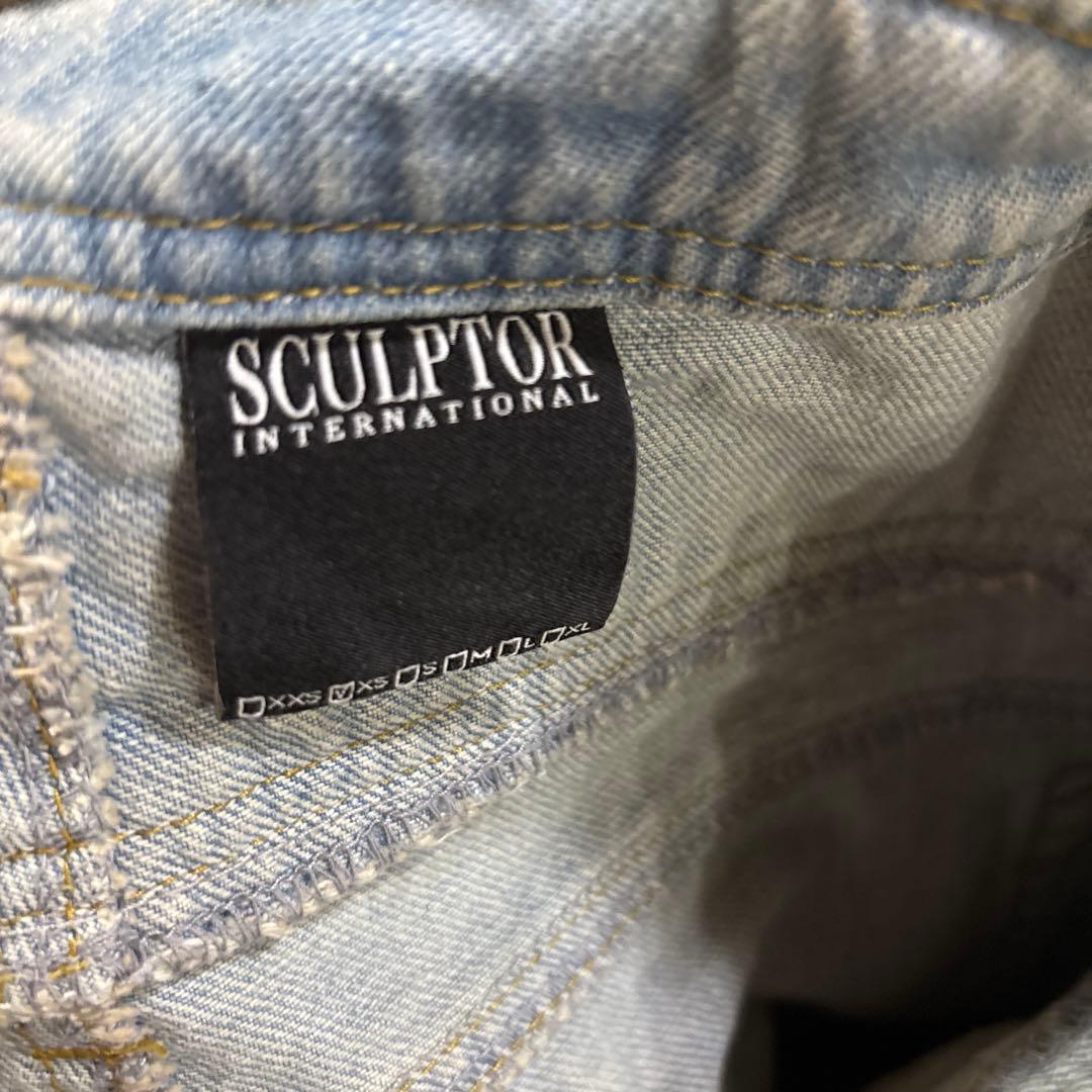 SCULPTOR 平成 ギャル ローライズ フレアデニム レース xs
