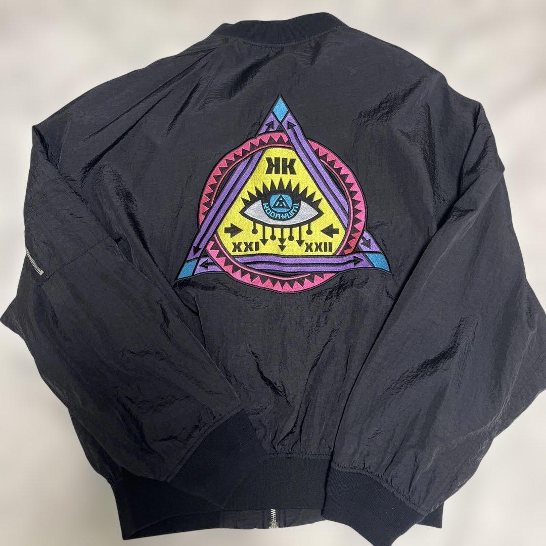 倖田來未　MA-1 BOMBER JACKET Lサイズ　スタジャン 黒