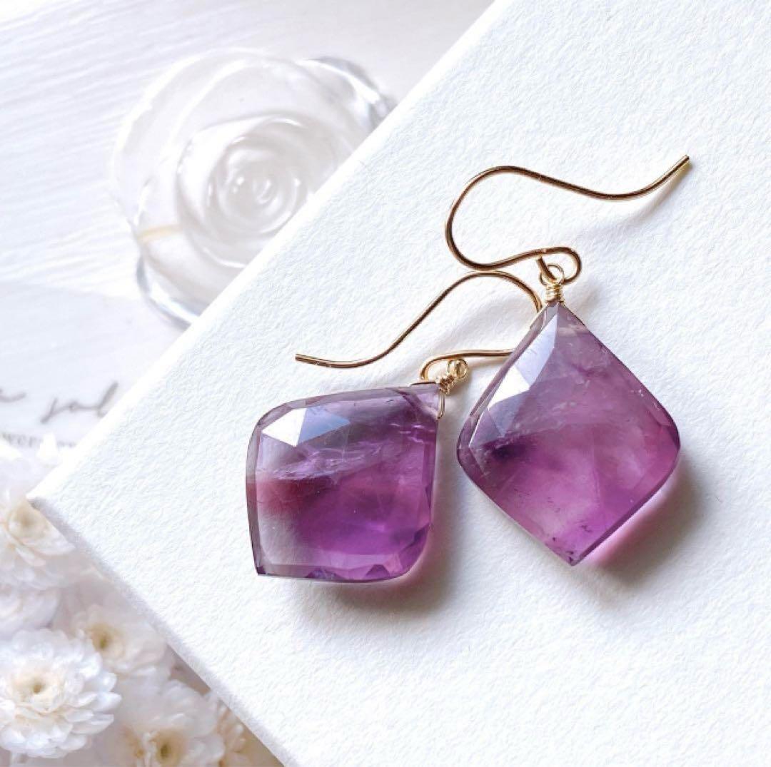 t ama◆オールドストック 大粒アクアマリンピアス✧ホワイトダイヤモンド