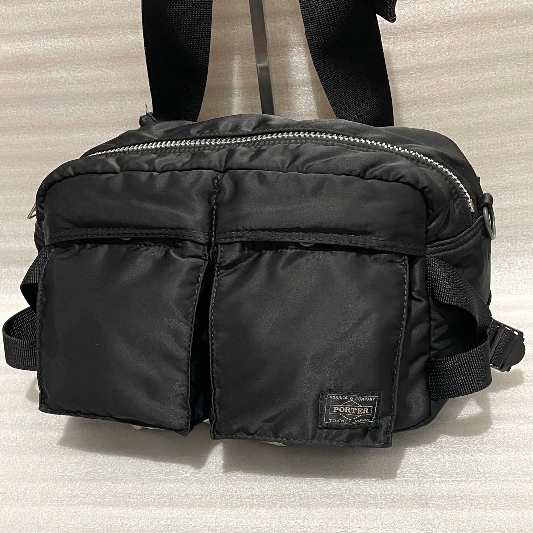 美品✨ PORTER タンカー ボディバッグウエストバック 黒 ヒップバッグ