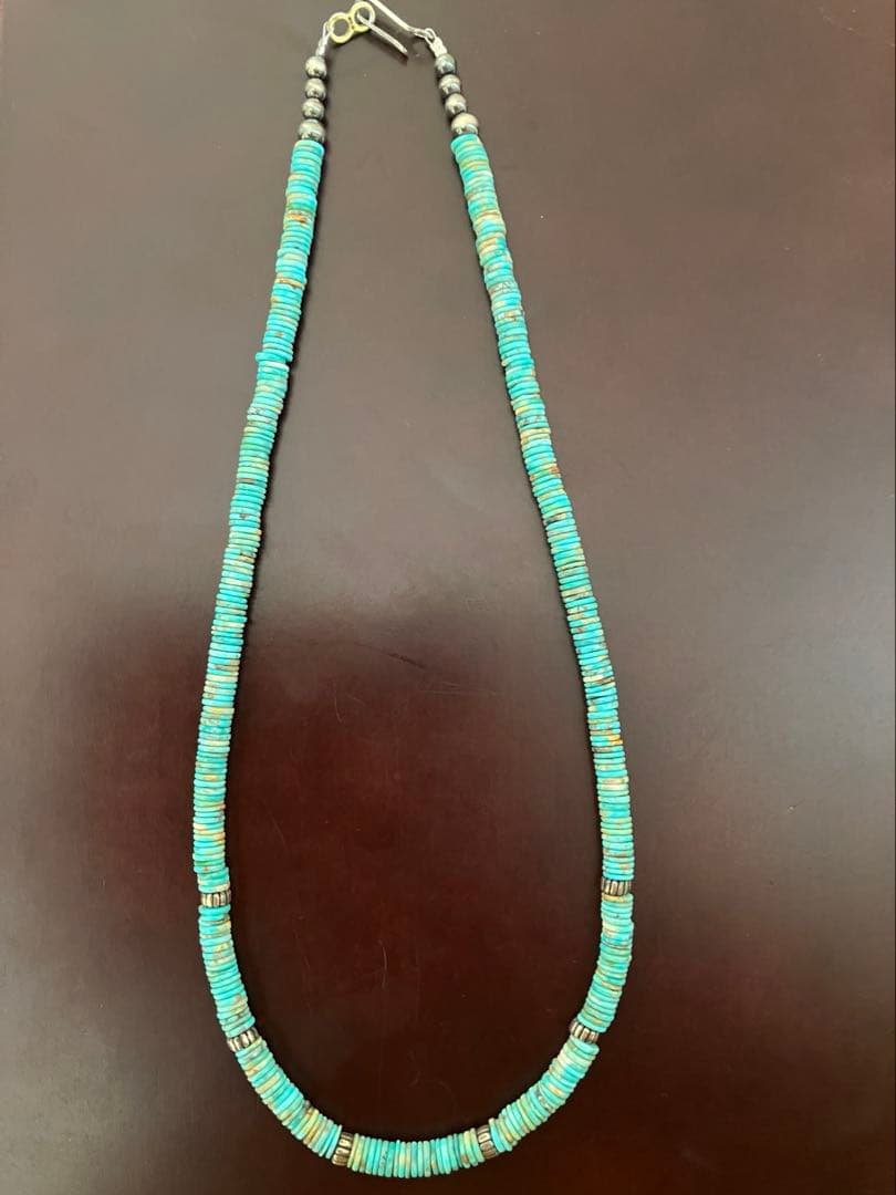 ターコイズ　ヒシ　ネックレス