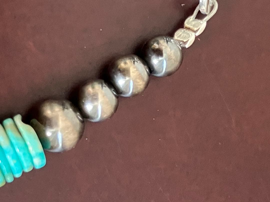 ターコイズ　ヒシ　ネックレス