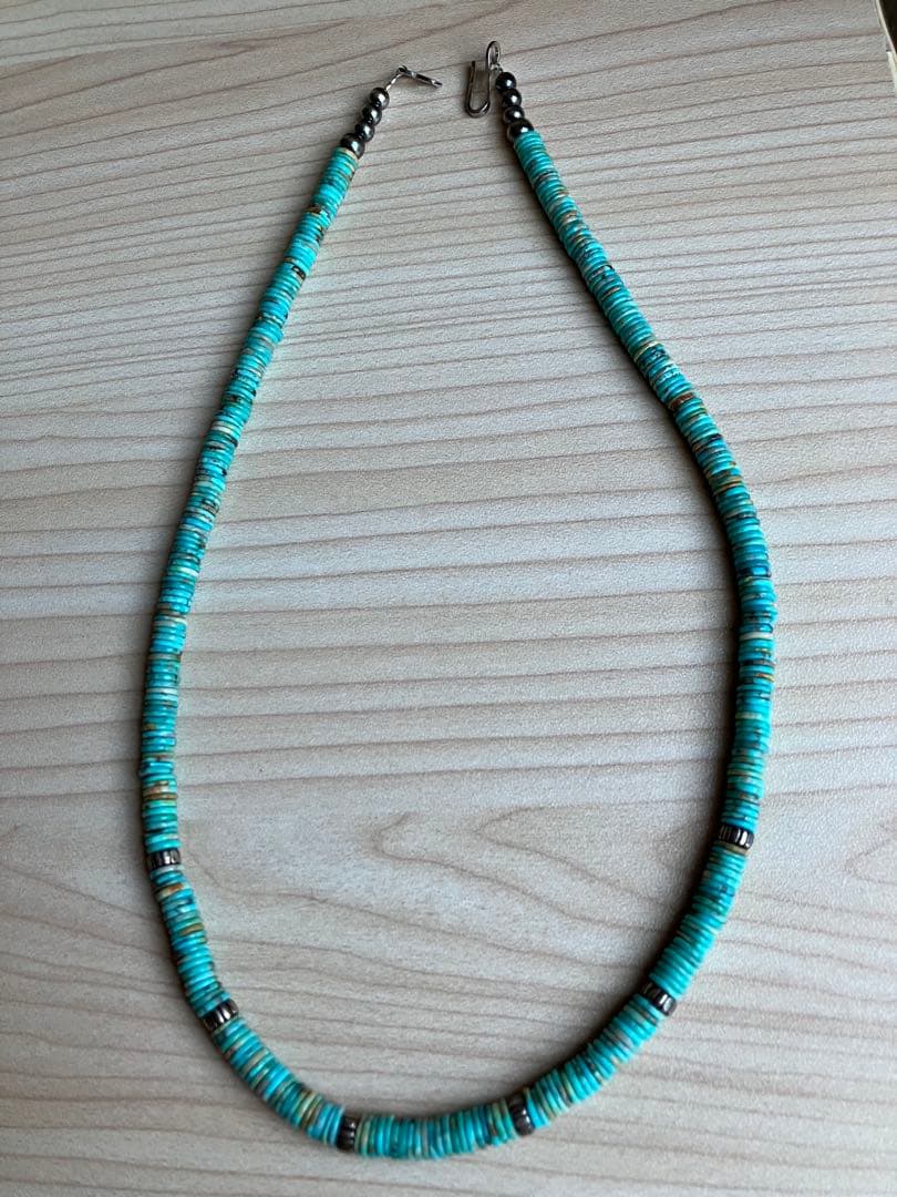 ターコイズ　ヒシ　ネックレス