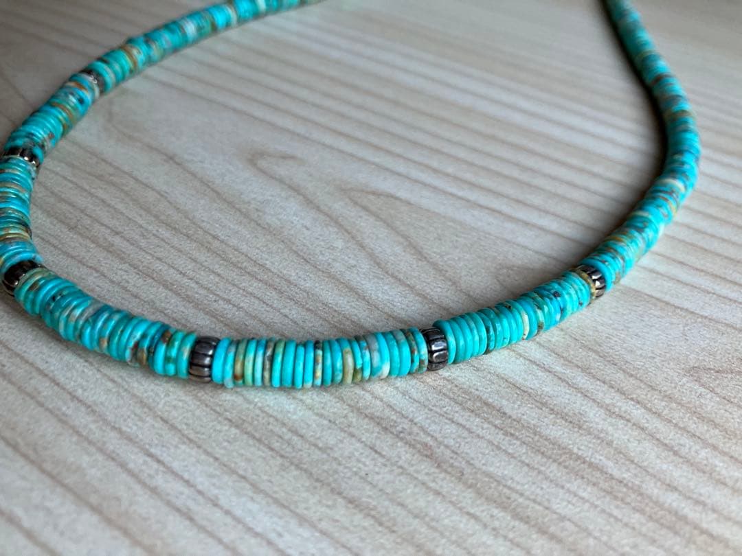 ターコイズ　ヒシ　ネックレス