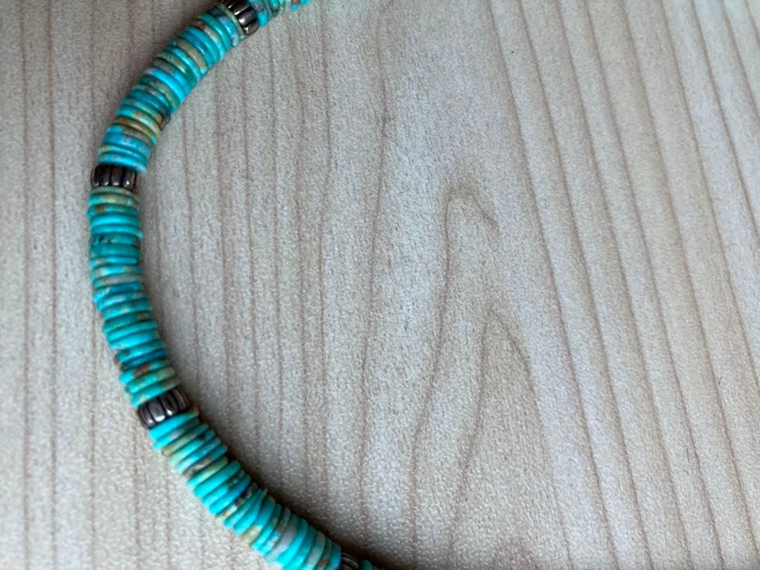 ターコイズ　ヒシ　ネックレス