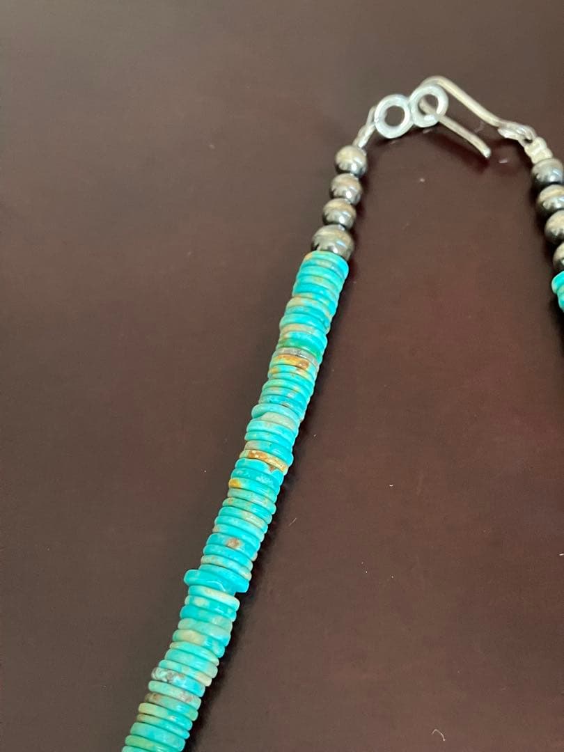 ターコイズ　ヒシ　ネックレス