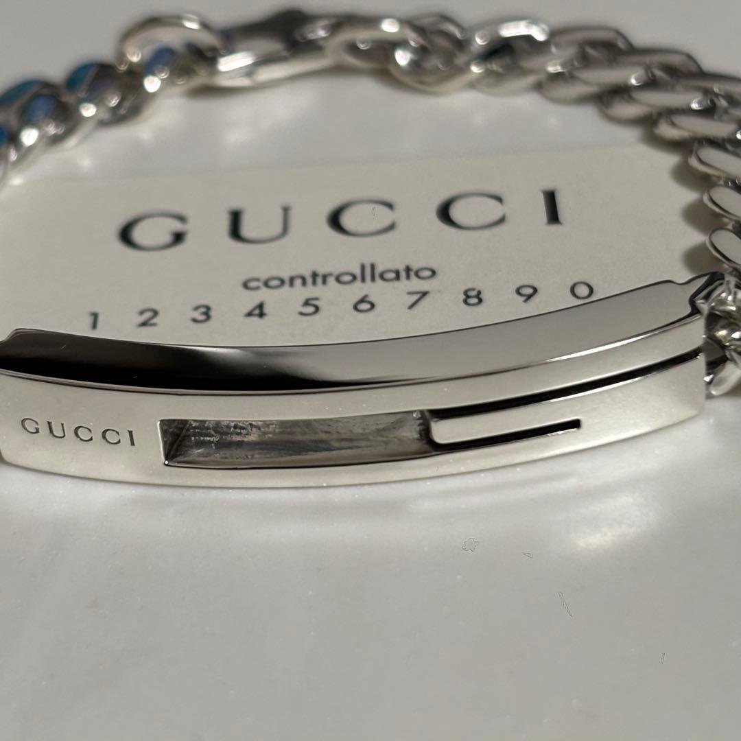 GUCCI 新品同様品　ラージタイプ　カットアウトGブレスレット　刻印18