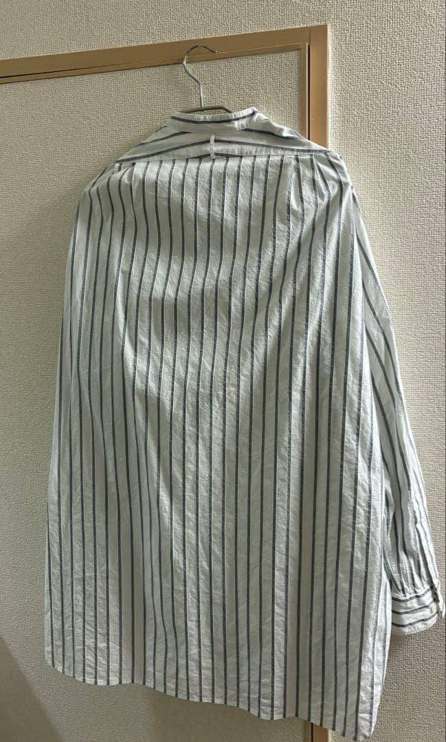 ユーゲン rob バンドカラーシャツ ブラックストライプ　サイズ2