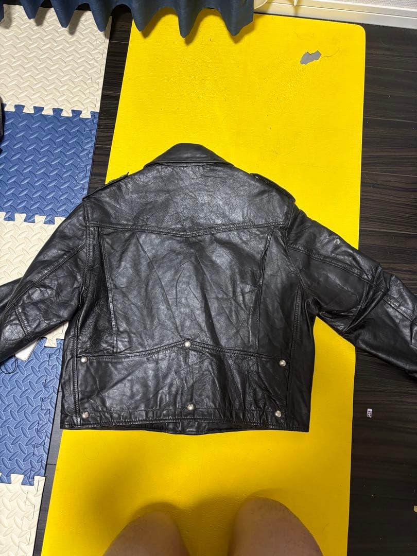 70s( USA製) Sears ダブルライダースジャケットSERVALジップ