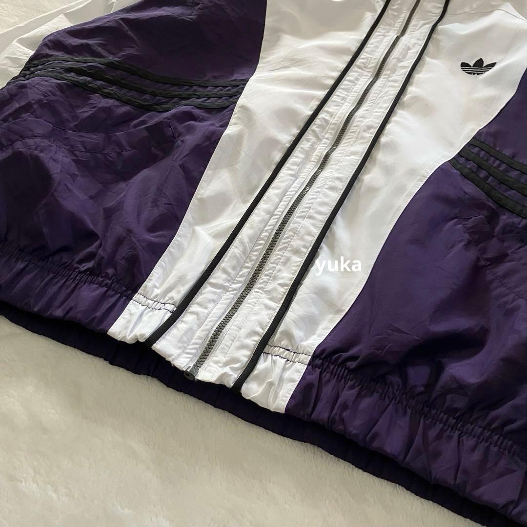 レア好配色◎90s adidas 万国旗 ナイロンジャケット トレフォイル刺繍