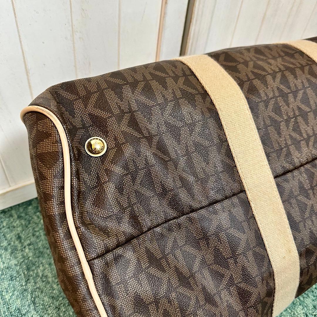 MICHAEL KORS マイケルコース 2way レザー ボストンバッグ 総柄