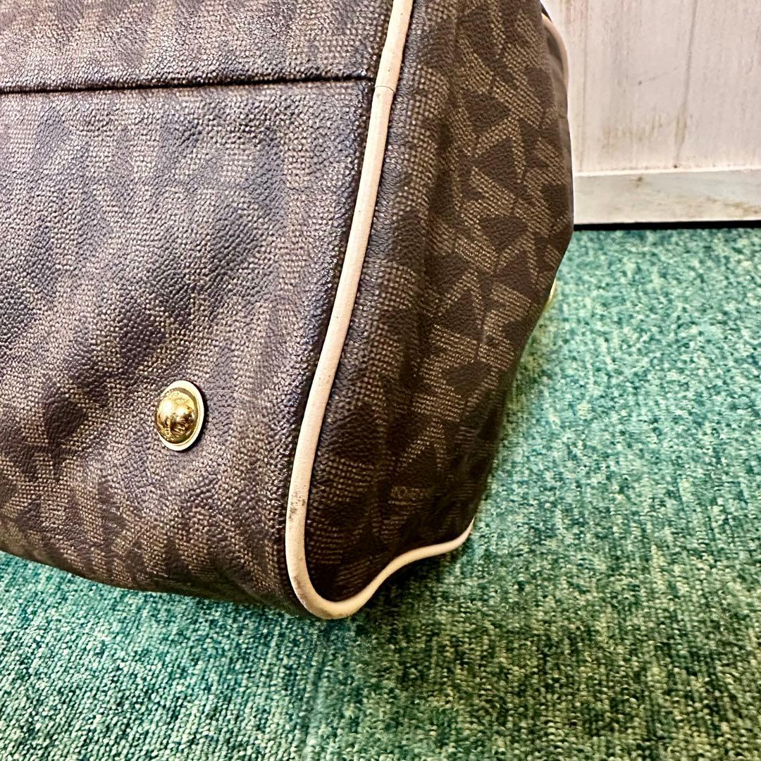 MICHAEL KORS マイケルコース 2way レザー ボストンバッグ 総柄