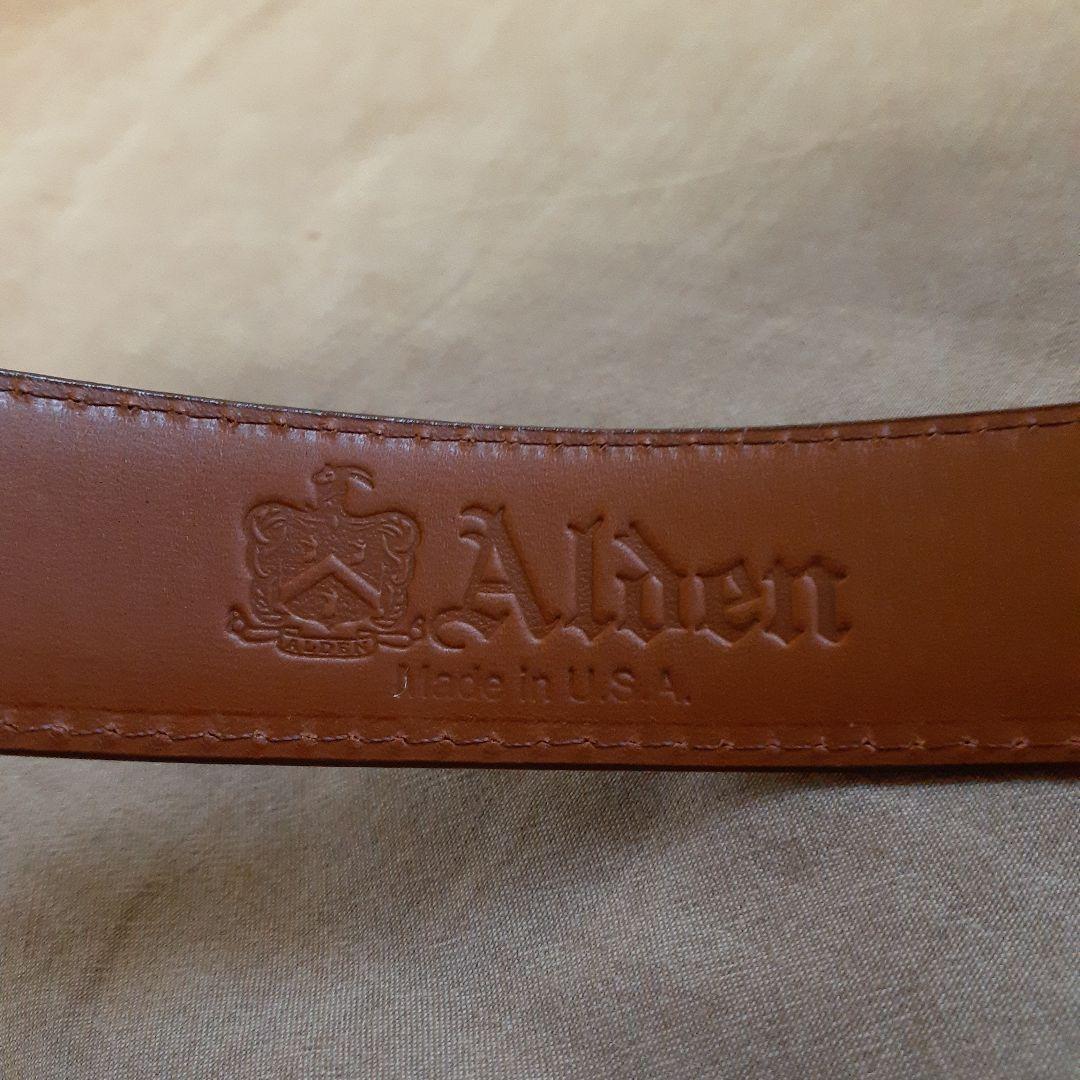 Alden ベルト 34/85 ワインレッド