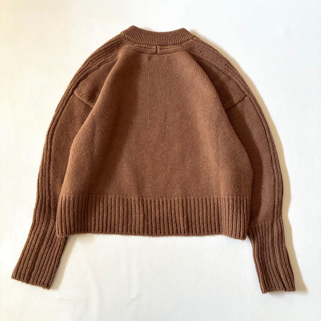 【状態良好】ファクトリー　キャメル100％クルーネックセーター　ニット　ブラウン