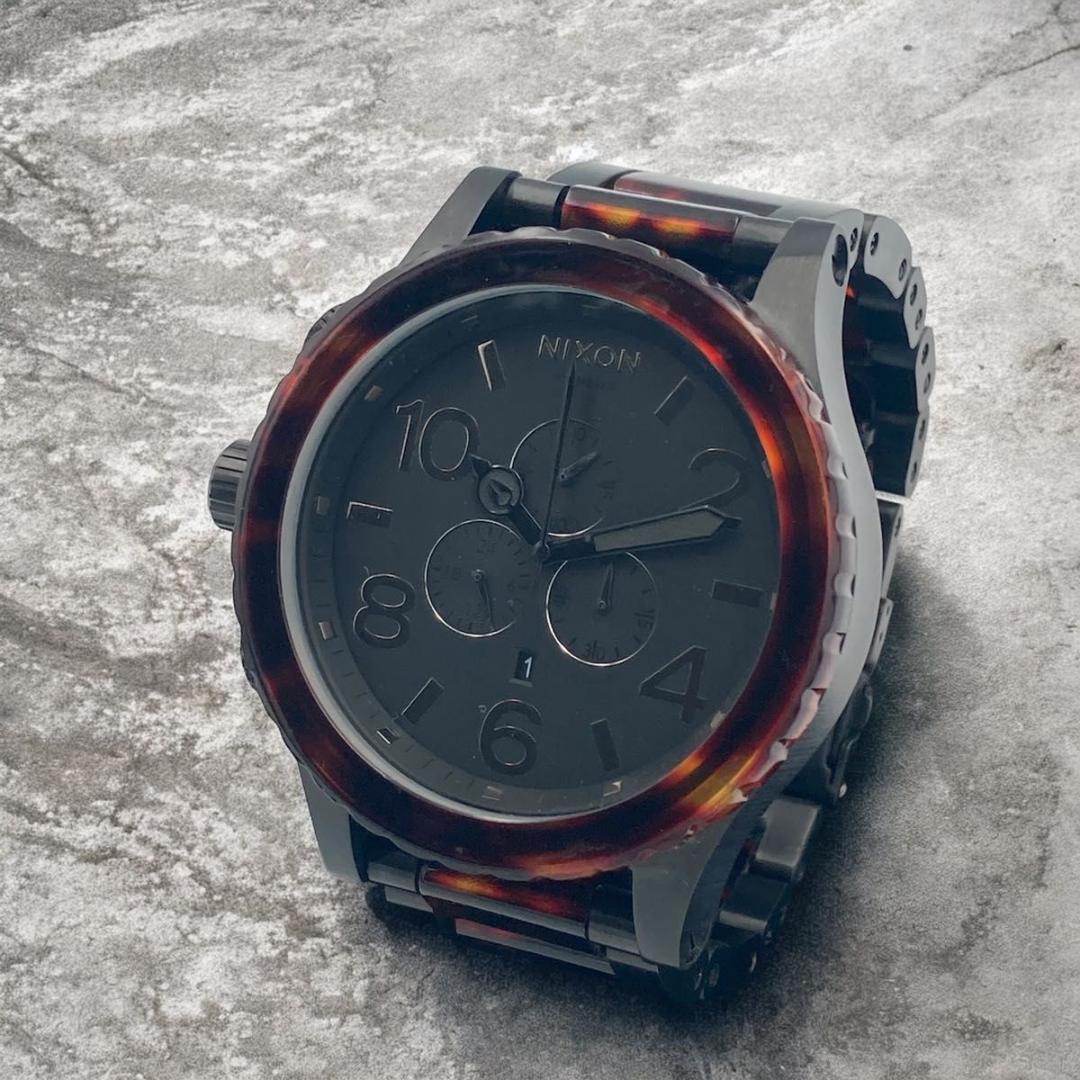 希少カラー NIXON クロノグラフ ビックフェイス べっこう 51-30