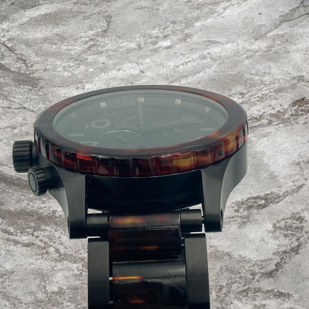 希少カラー NIXON クロノグラフ ビックフェイス べっこう 51-30