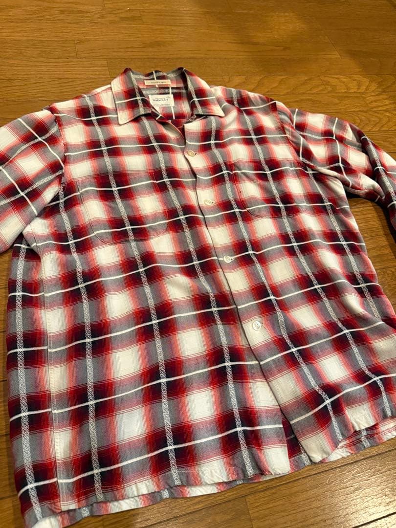 【60s】TOWNCRAFT レーヨンシャツ　シャドーチェック柄　ベルベルジン