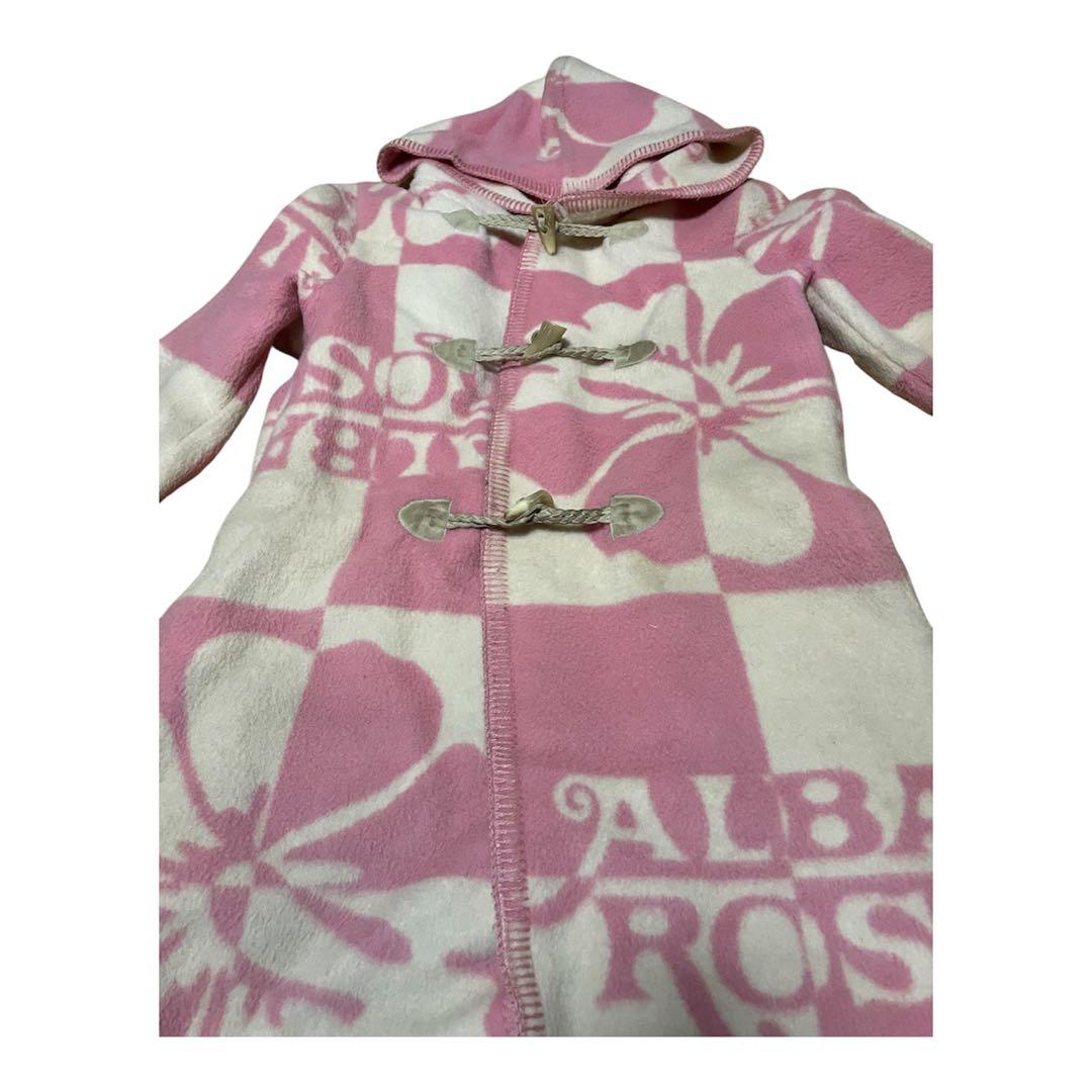 アルバ☆激レア♪白ぴんくの升目コート！バッグ付き、送料込み