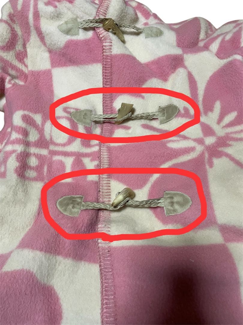 アルバ☆激レア♪白ぴんくの升目コート！バッグ付き、送料込み