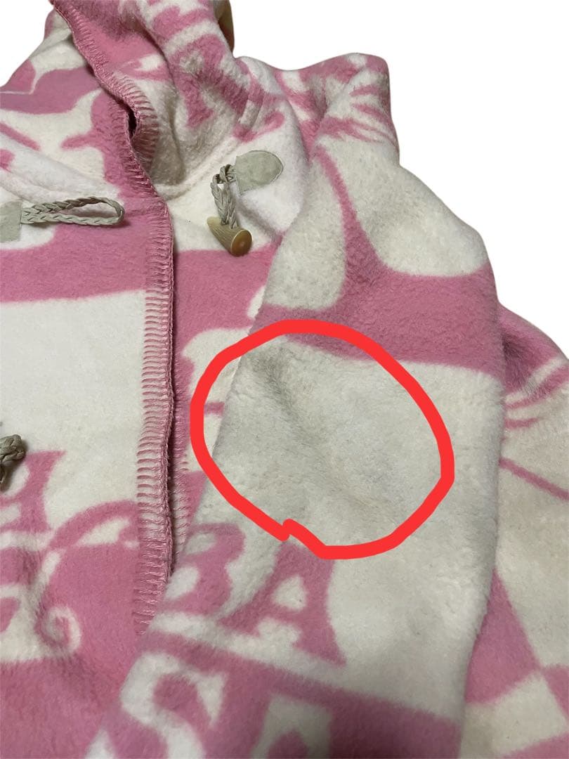 アルバ☆激レア♪白ぴんくの升目コート！バッグ付き、送料込み