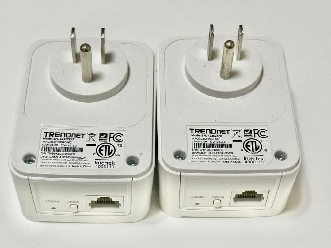 ルーター・ネットワーク機器 TRENDnet Powerline AV500 TPL-422E2K/A
