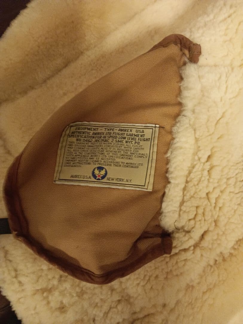 AVIREX B3ムートンフライトジャケット　 USA製 　人気サイズ40