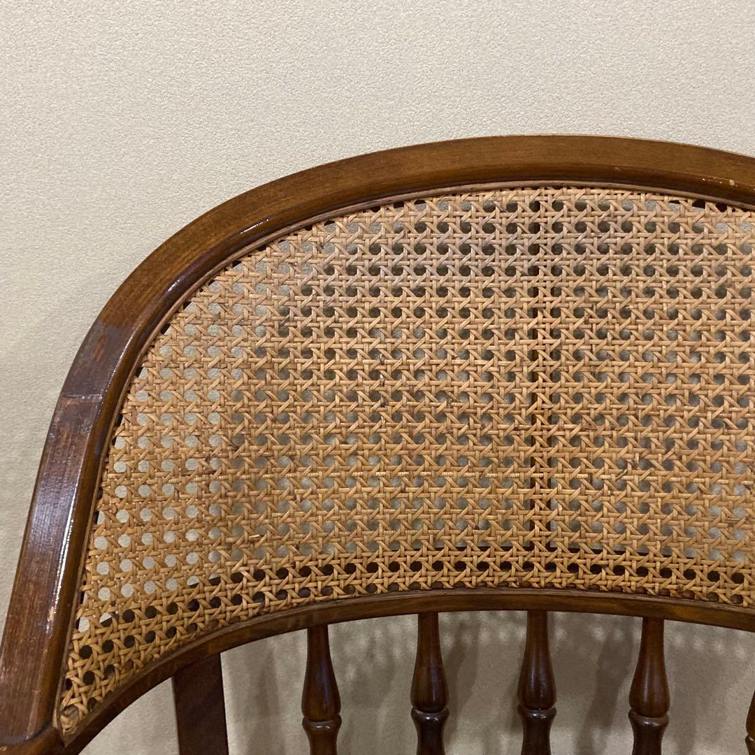 ② 【希少品】 オールド カリモク karimoku アームチェア　ラタン