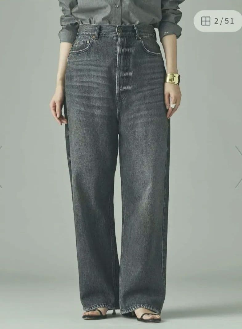 Curensology♡カレンソロジー♡ワイドルーズデニム♡32♡