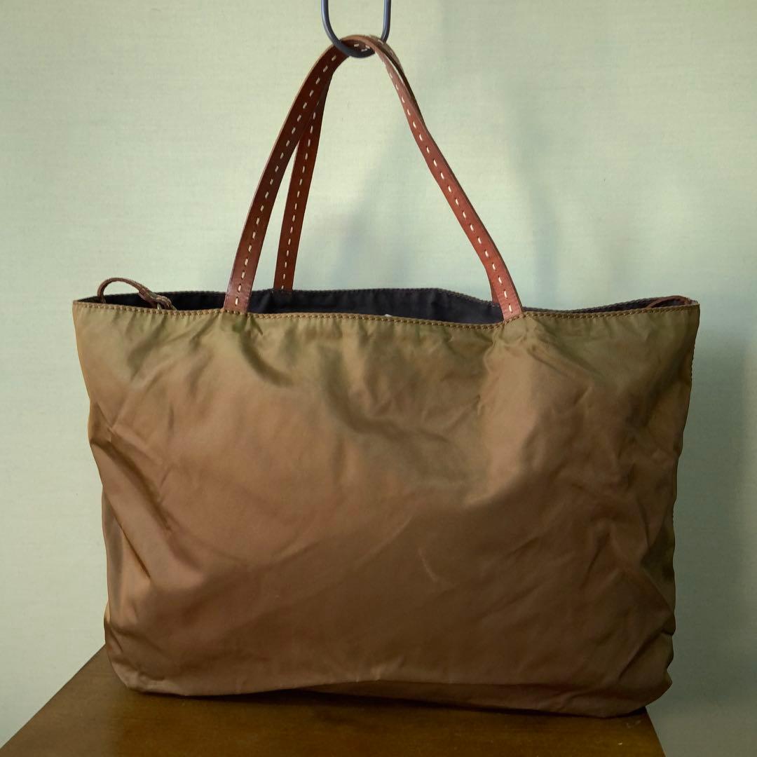 Felisi フェリージ リバーシブルトート 13-7 リモンタナイロン 茶