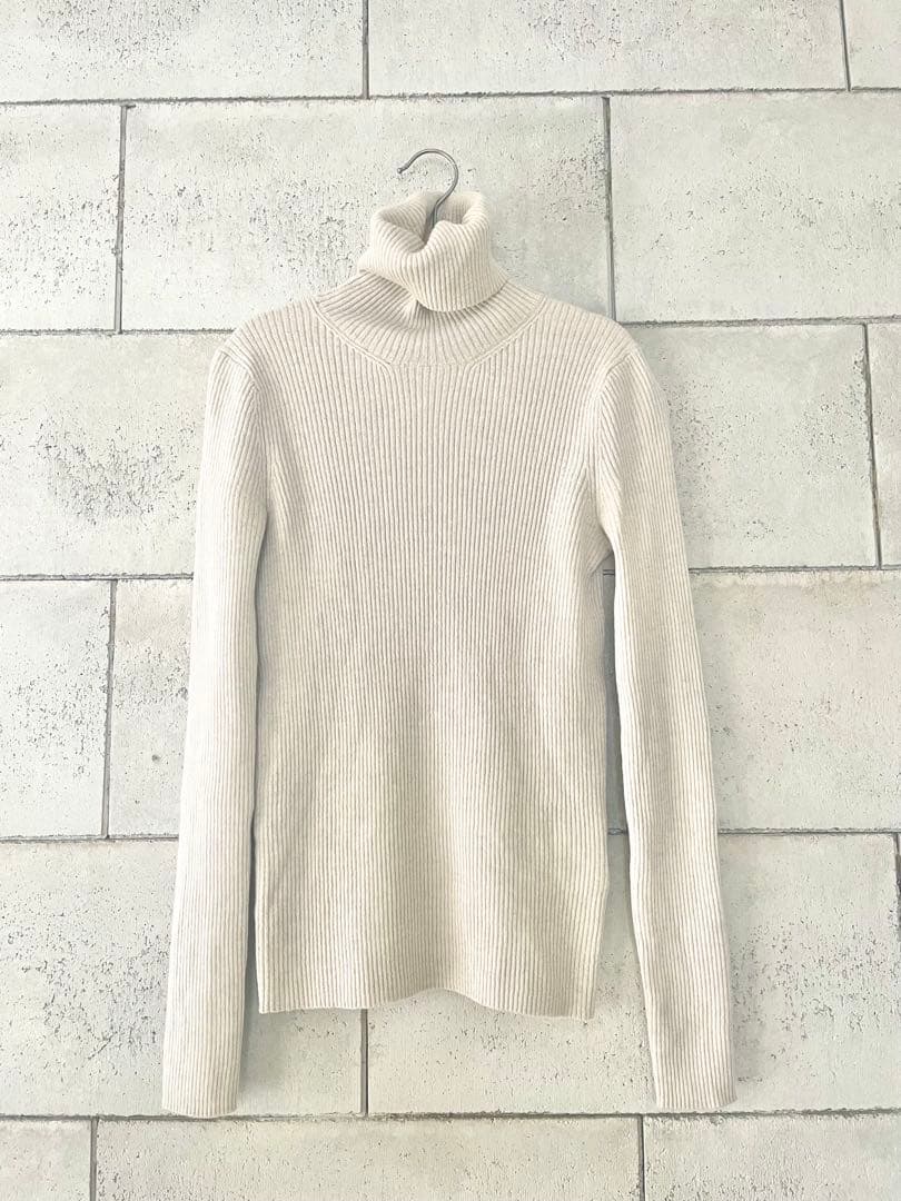 GALERIE VIE プルミエールウール リブタートルネックニット