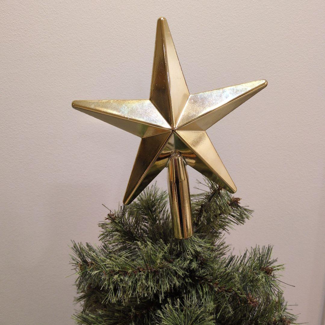 Alsace クリスマスツリー 松ぼっくりとトップスター付き 150センチ