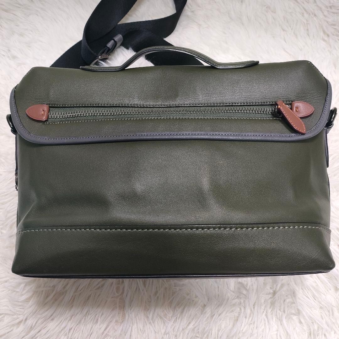 ◎美品 コーチ ショルダーバッグ バイカラー メッセンジャーバック リーグバイク