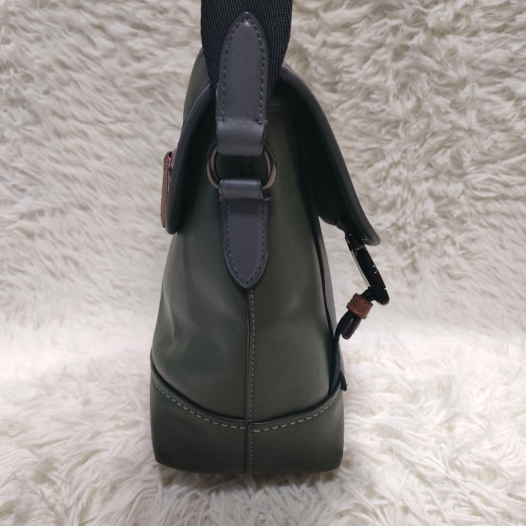 ◎美品 コーチ ショルダーバッグ バイカラー メッセンジャーバック リーグバイク