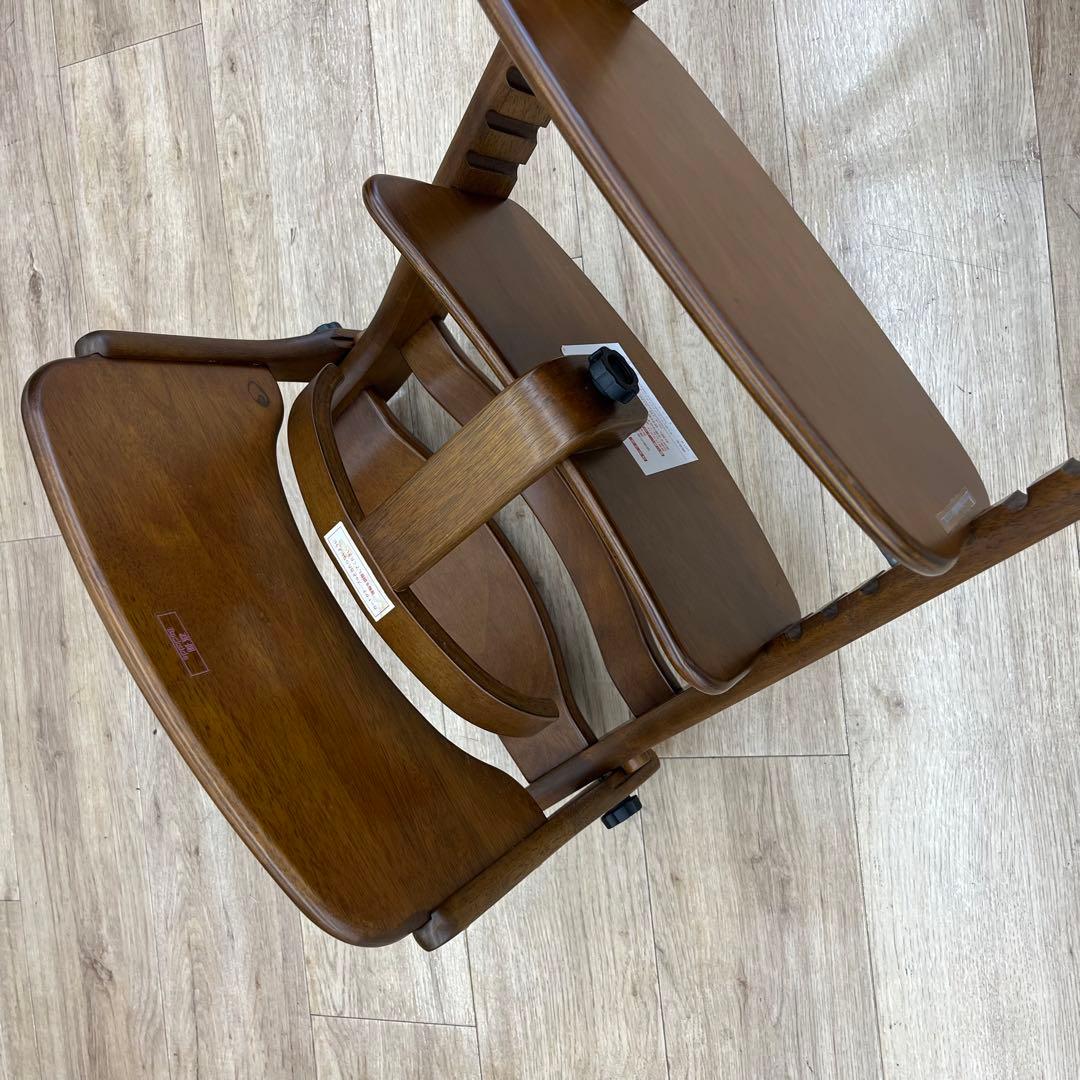 【美品】大和屋 yamatoya すくすくスリムフィットチェア テーブルガード付