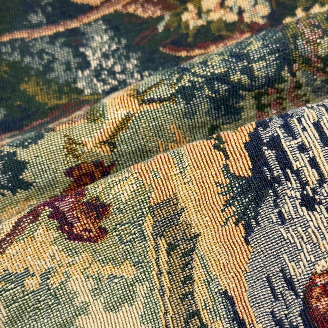 カナダ製 シカ アニマル柄 ジャガード織 ゴブランジャケット S644b