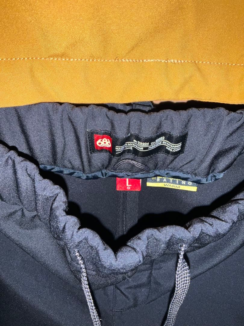 686 SIXEIGHTSIX スノーボードウェア 黒/茶　ウエアM パンツL