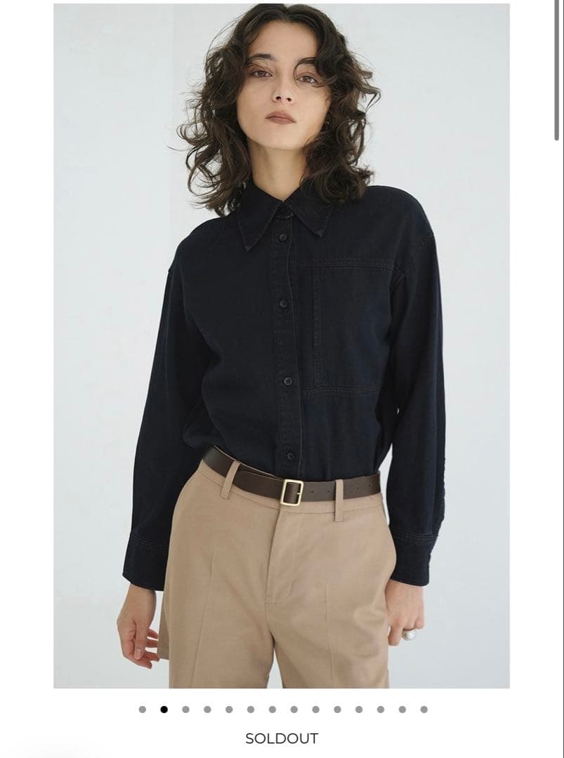 CLANE / コンパクトデニムシャツ　タグ付き