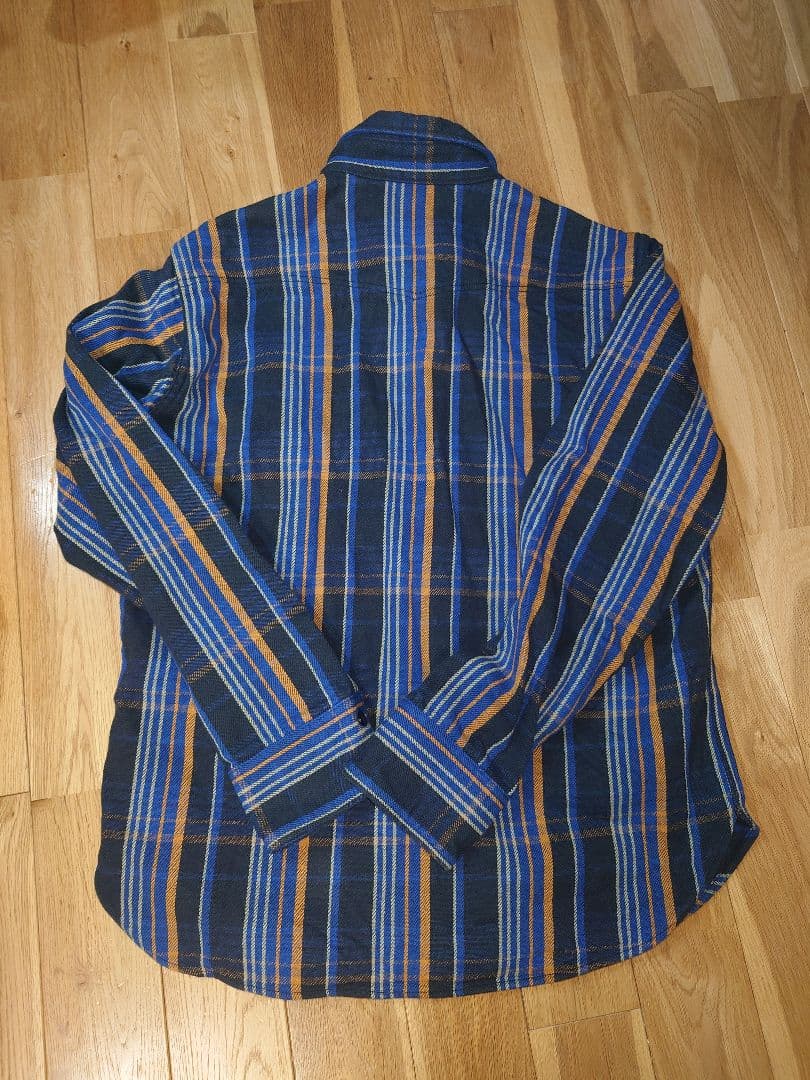 DELUXEWARE 長袖ヘビーネルシャツ“CLEVER NAVY” HV-45