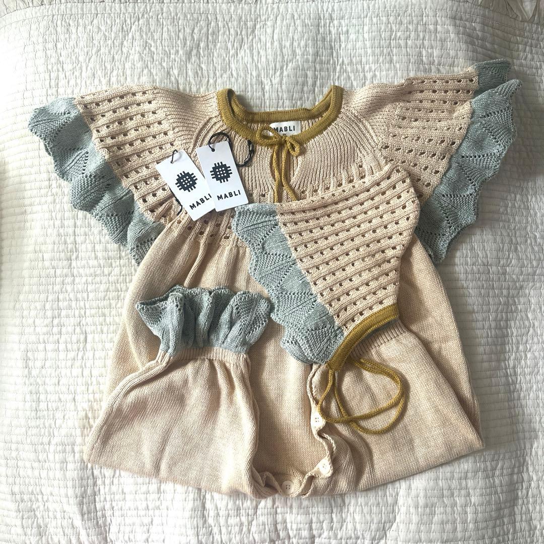 MABLI ロンパース2y ボンネットM