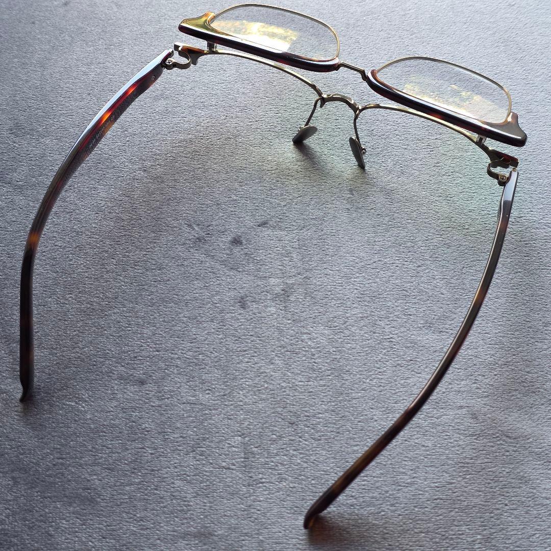 跳ね上げ式 メガネ サーモント ブラウンデミ/アンティークゴールド ノーブランド