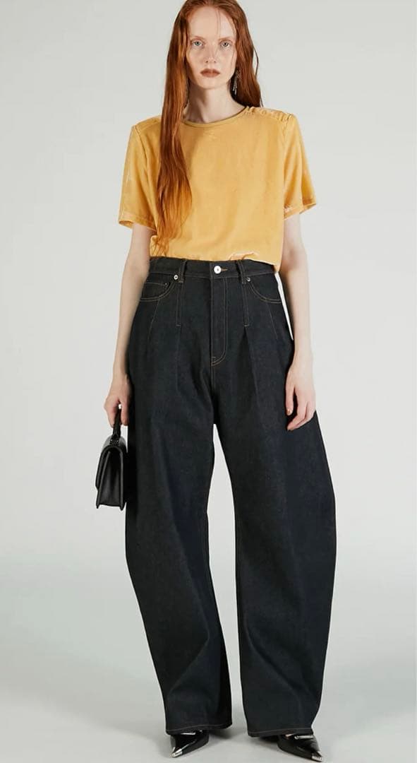 パンツ prank project Highwaisted Curved Denim